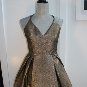 Gold Avenue Metallic Dress Size Small